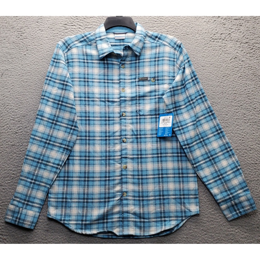 Columbia Flannel II Shirt Mens S Multi Plaid Heavyweight Long Sleeve Button-Up